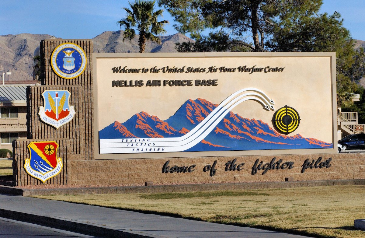 Nellis AFB base gate