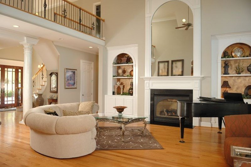interior of beautiful home and living area