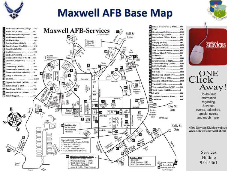 Maxwell AFB map