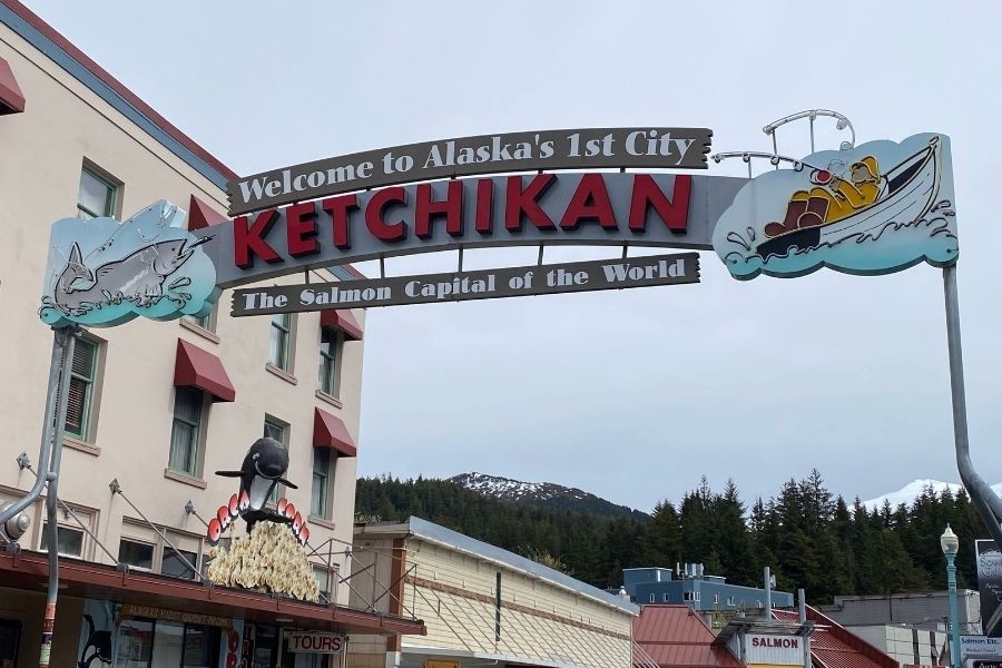 Ketchikan Alaska city sign