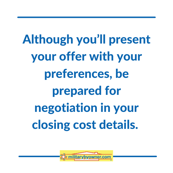 Closing cost details quote