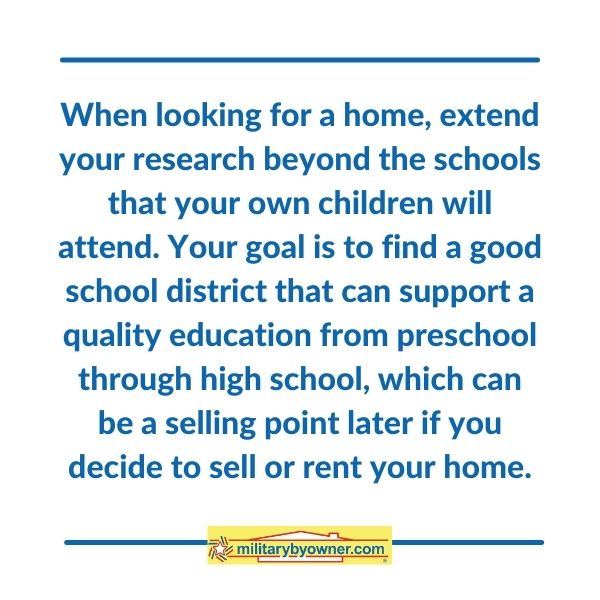 house hunting and school districts quote