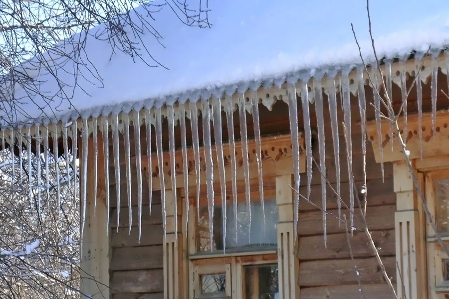 icicles on exterior of home