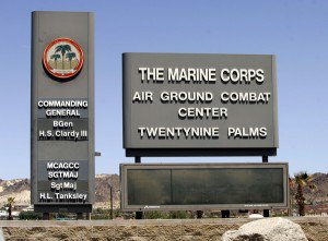 Front gate of 29 Palms Marine Corps Base