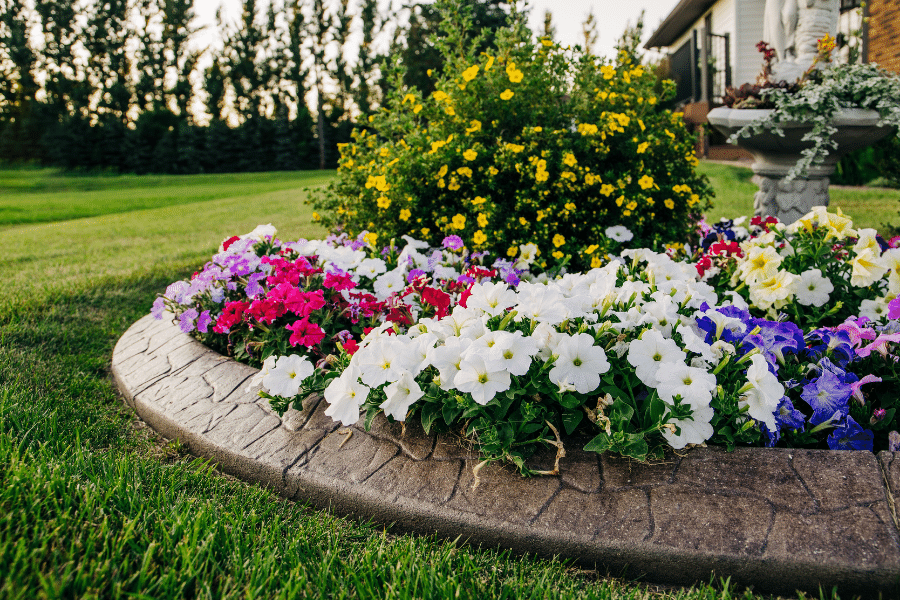 curb appeal with fresh flowers