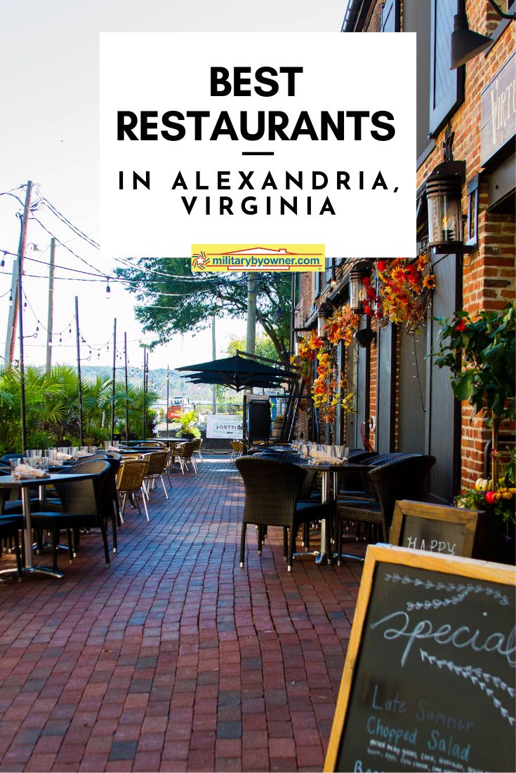 Street dining with text, Best Restaurants in Alexandria, Virginia