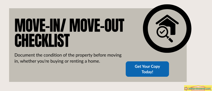Brown text box with house and magnifying glass Move-InMove-Out_Checklist