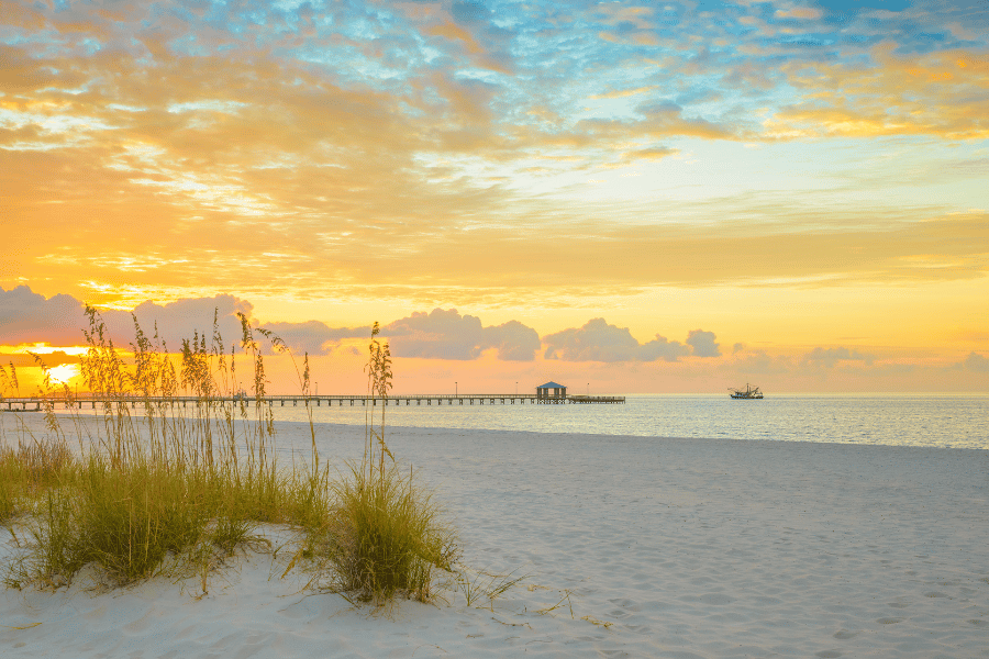 Gulfport_beach, pier and sunset