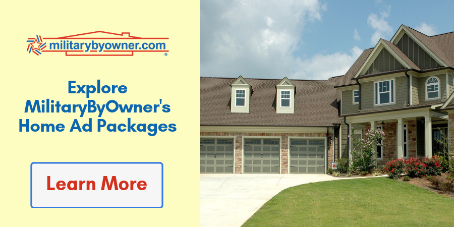 MBO_ad_package yellow background with blue text and brown house with lawn and driveway