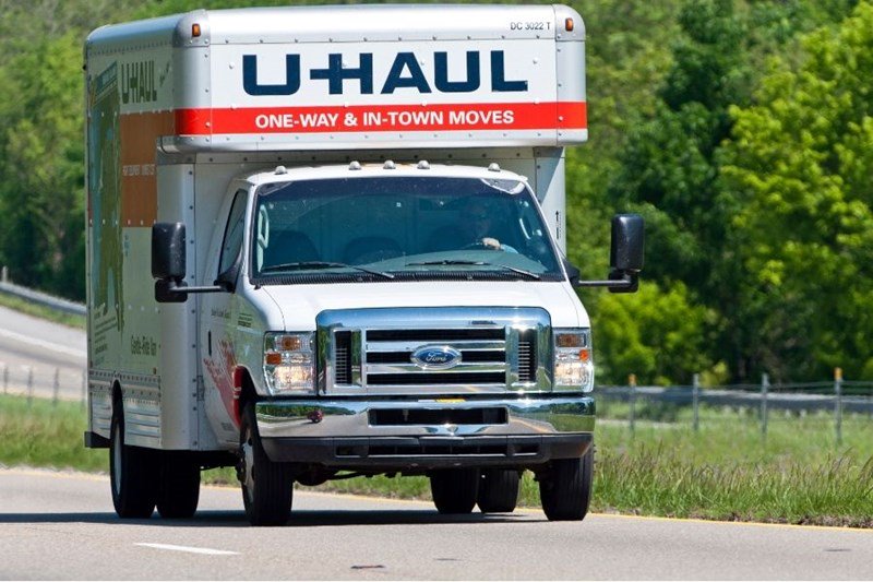 UHaul truck on road