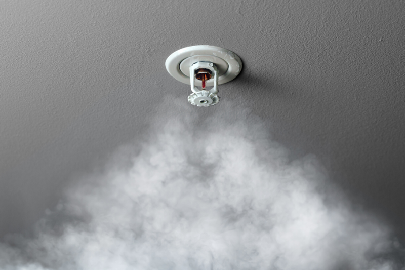 roof sprinkler with smoke