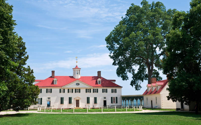 View of the George Washington Mount Vernon Estate in Virginia