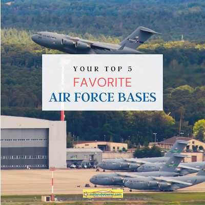 large jet lifting off from runway in Ramstein AB Germany and text Your_Top_5_Favorite_Air_Force_Bases_(Instagram_Post_(Square))