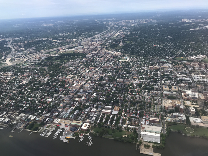 aerial view of Alexandria VA