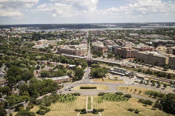 alexandria va aerial view
