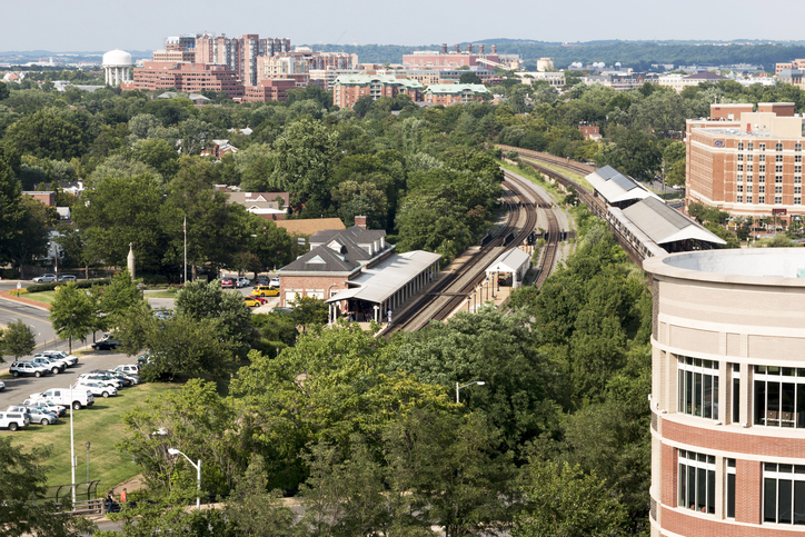 aerial view of Alexandria Virginia